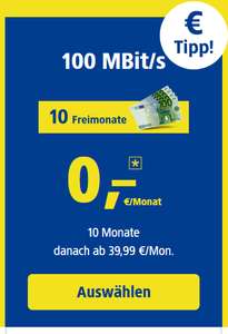1und1 DSL 100 Mbit/s für 21 Euro/Monat mit CB