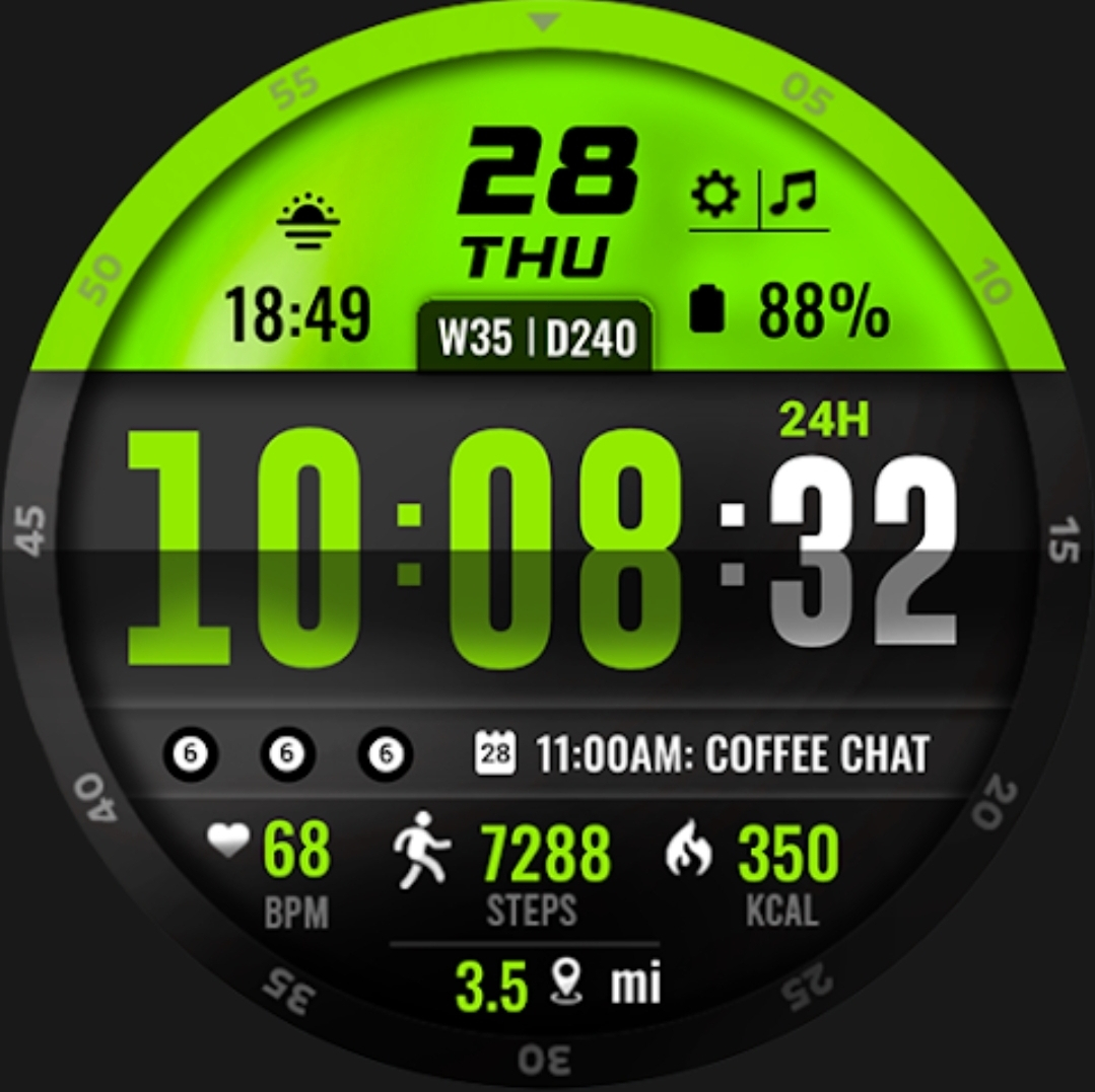 ML2U 104 Watch Face [WearOS Watchface][Google Play Store]