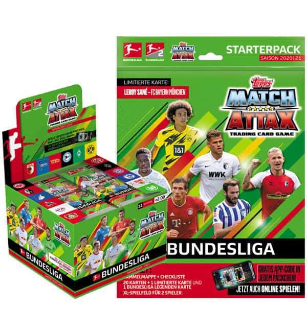 Topps Bundesliga Match Attax 2020/21 - Starterpack + Display mit 36 Tüten