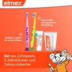 elmex Zahnpflege Erstausstattung Baby 0-2 Jahren – Set aus 50ml Zahnpasta, 2 Zahnbürsten und einem Zahnputzbecher (Prime)