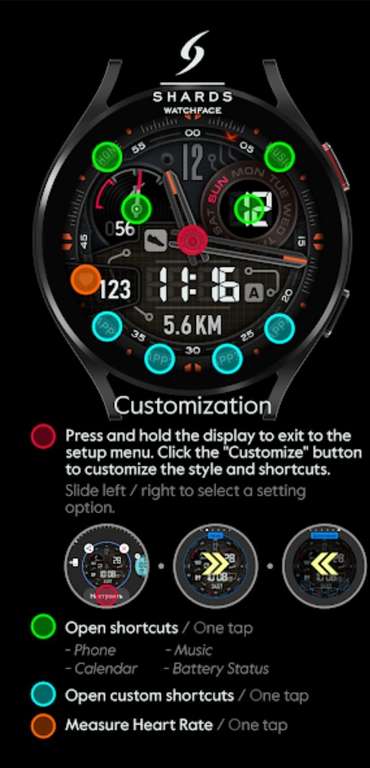 (Google Play Store) SH005 Foxtrot 2 (WearOS Watchface, Hybrid)