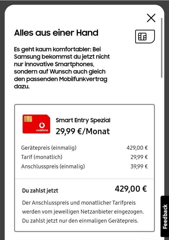 Samsung Galaxy S23 Ultra 1TB mit Vodafone Smart Entry 20GB 5G