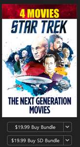 [Itunes US] Star Trek TNG - 4 Filme Set - 4K DV digitaler Kauf - nur OV für $20, Star Trek Kirk Filme 6er Set für $30