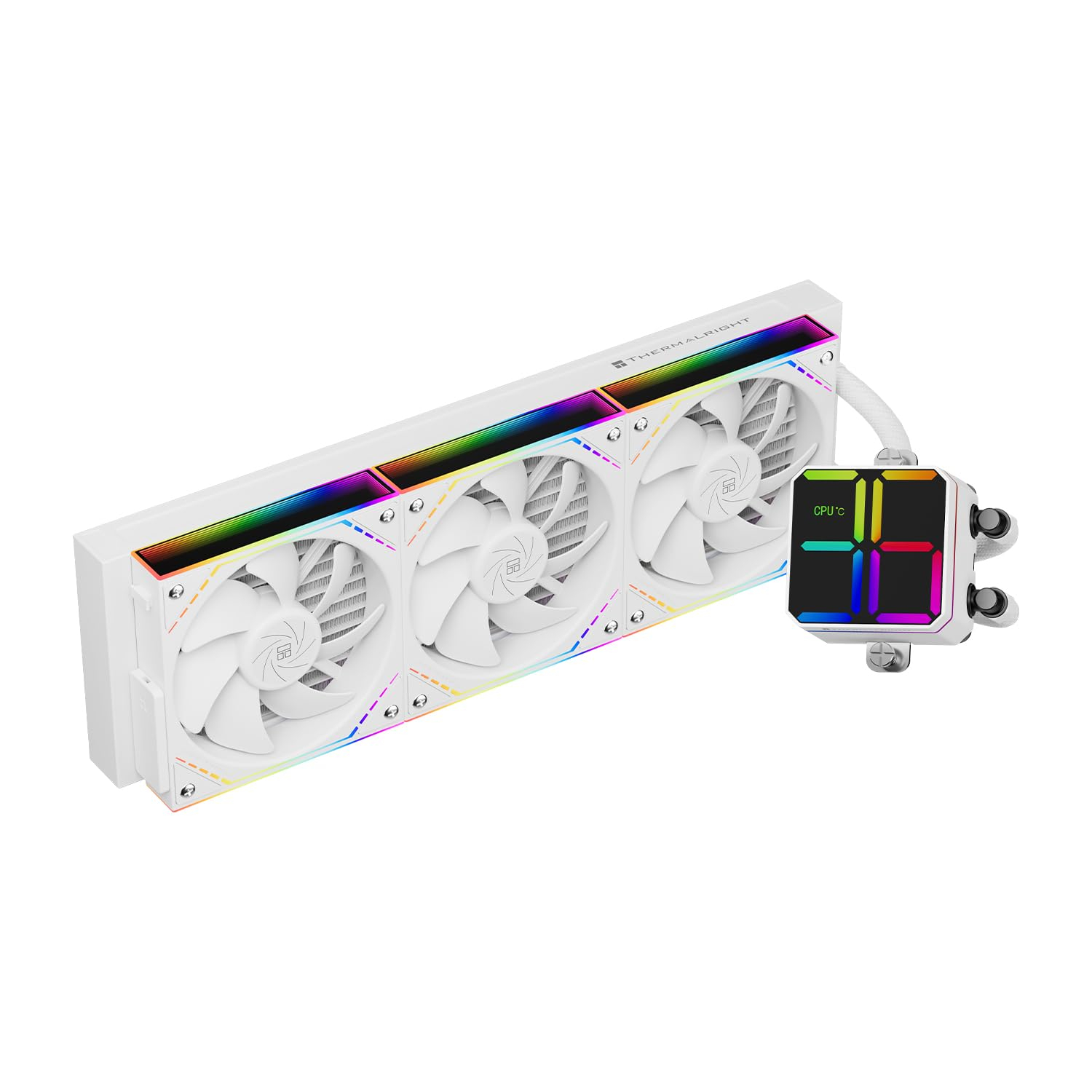 Thermalright Magic Qube 360 ARGB White CPU-Flüssigkeitskühler, 360 Aio für AM4/AM5, Intel LGA1851/1700/1150/1151/1200