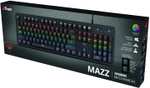 [Prime] Trust GXT 863 Mazz Mechanische Tastatur (Gaote Outemu RED, linear, Beleuchtung in 6 Zonen, 437x35x136mm, 730g)