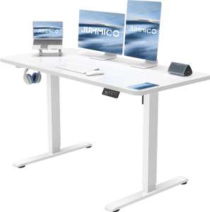 [ Amazon Bestpreis! ] JUMMICO Höhenverstellbarer Schreibtisch 120x60 cm Elektrisch höhenverstellbar in weiß (SAILI STORE)
