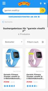 Garmin Fitness Tracker vivofit jr. 3 Aktivitätstracker für Kinder mit App rosa und blau