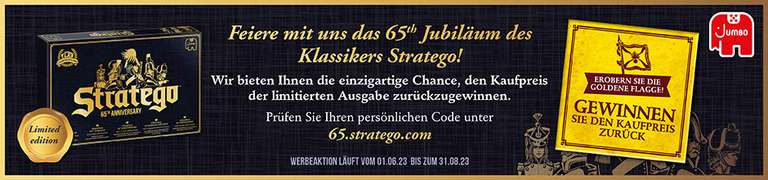 [Hugendubel.de] Brettspiel Stratego 65 Jahre Jubiläumsedition, inkl. Möglichkeit, den Kaufpreis "zurückzugewinnen"