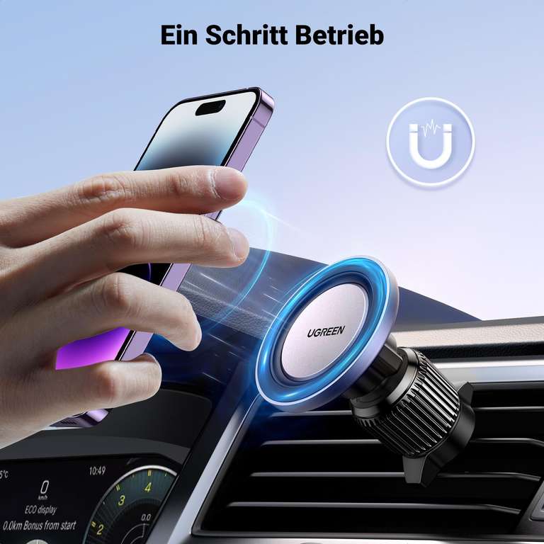 Handyhalterung Auto Magnet 360° Verstellbar magnetische Handy Halterung  fürs Auto, Universal KFZ Handyhalter für Alle Smartphones