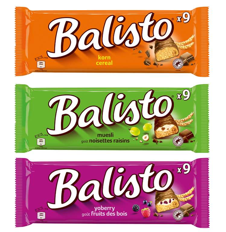 Balisto, verschiedene Sorten, jeweils 9 Riegel bei Aldi-Nord für 1,49 €