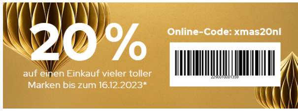 25% Rabatt auf einen Einkauf vieler Marken ab 200 Euro oder 20% Rabatt auf einen Einkauf vieler Marken [GALERIA Kundenkarteninhaber]