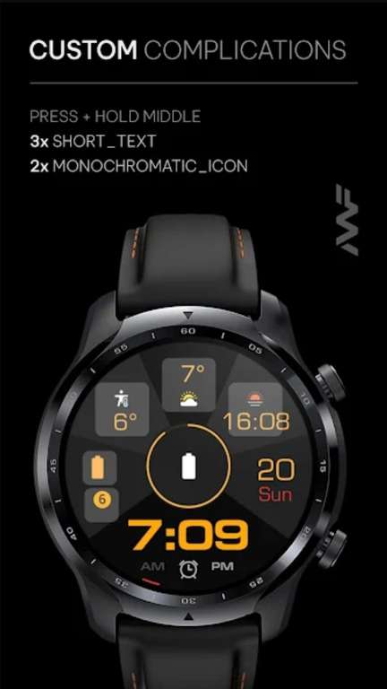 (Google Play Store) Awf Parts - watch face (WearOS Watchface)