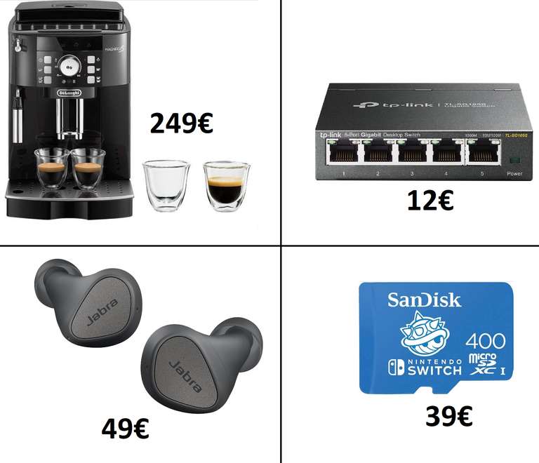 JABRA Elite 3 - 49€ | DELONGHI ECAM 21.116.B Magnifica S KVA + 2x Gläser 249€ | SanDisk microSD Switch 400GB für 39€