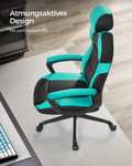 SONGMICS Gaming-Stuhl OBG066Q01 | Sitzhöhe zwischen 46,5-56,5 cm | ergonomische Rückenlehne | bis 150kg | Kippfunktion