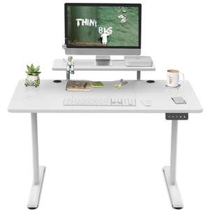 [Amazon Prime] TRIUMPHKEY Höhenverstellbarer Schreibtisch 120x60 cm Regal Höhenverstellbarer in weiß