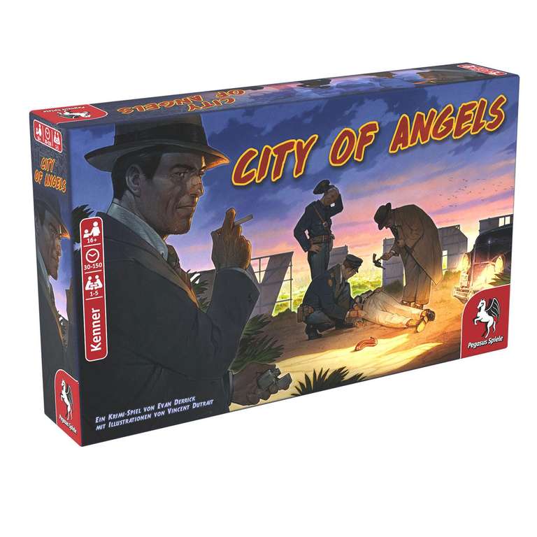 City of Angels | Brettspiel / Detektivspiel für 1 - 5 Personen ab 16 Jahren | ca. 30 - 150 Min. | BGG: 7.9 / Komplexität: 2.31