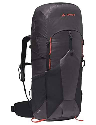 [Prime] VAUDE Ahead 48+ in Iron | 48 Liter | Leichtgewichts-Rucksack für Ultralight-Trekking | Westen-artige ErgoShape-Schultergurte
