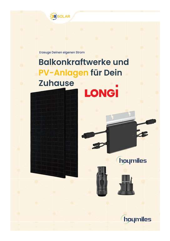 [Lokal PLZ 32425] Balkonkraftwerk für 299€ mit Longi 355W in Full Black und Hoymiles HM600