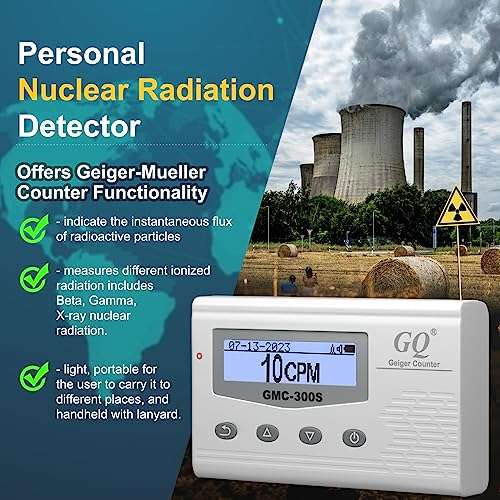 GQ GMC-300S Geigerzähler Strahlungsmessgerät [Amazon] Beta-/Gammastrahlen Sievert Röntgen CPM