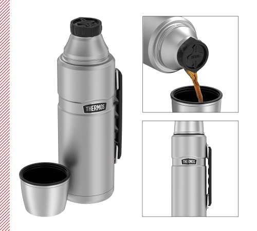 Thermos Isolierflasche Stainless King, 1,2 L, Edelstahl mattiert (Prime)