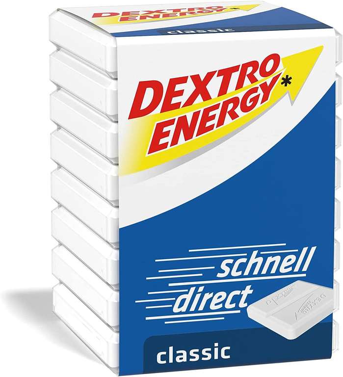Dextro Energy Würfel Classic | Dextrose-Täfelchen | Schnell verfügbarer Traubenzucker | 46g [Prime Spar-Abo]
