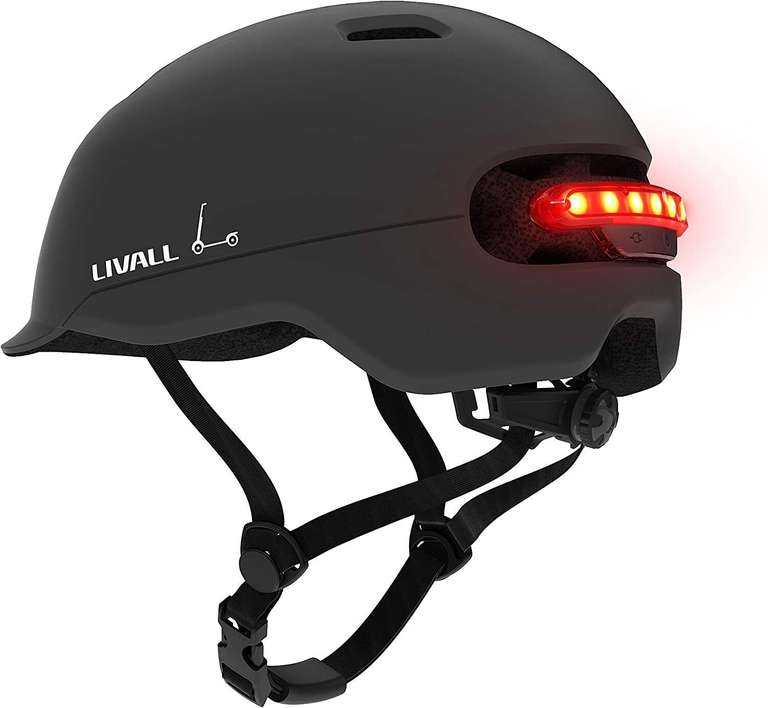 LIVALL C20 Bike Fahrradhelm Gr.L 57 - 61 cm Brems Warnung LED Schutzhelm schwarz