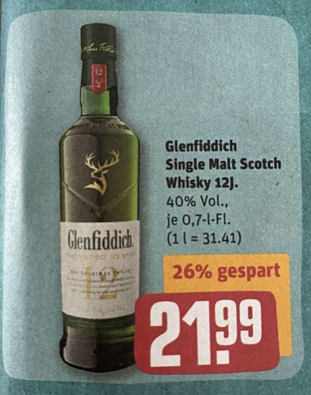 Glenfiddich 12 Single Malt Scotch Whisky 0,7l