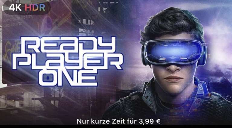 [iTunes Deals] Ready Player One in 4K inkl Dolby Atmos + Dolby Vision \ by Steven Spielberg
