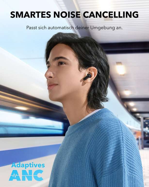 NEUE soundcore P40i by Anker, Wireless Earbuds mit Noise Cancelling, Adaptive Geräuschunterdrückung, BassUp, 60h , IPX5