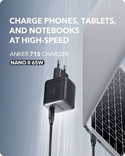 [Prime] Anker Nano II 65W USB-C Ladegerät Netzteil mit Schnellladeleistung, GaN II