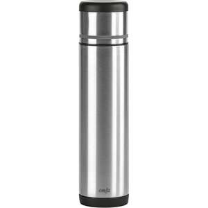 Emsa Thermosflasche Mobility 509238, Edelstahl, Isolierflasche, silber / schwarz, 0,7 l, Maße: (HxØ) 25 x 7 cm