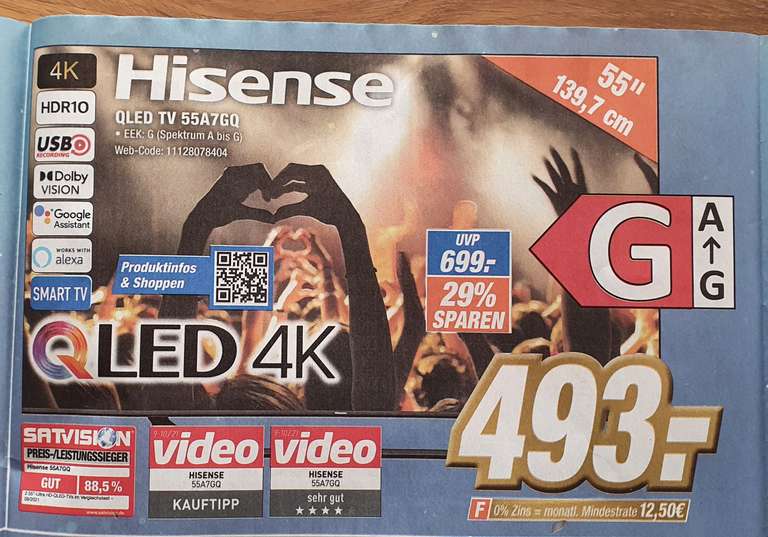 [Expert] HISENSE 55A7GQ QLED TV (55 Zoll (139,7 cm)