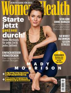 Women's Health 6-Monatsabo (5 Ausgaben) für 21 € mit 15 € Amazon-Gutschein