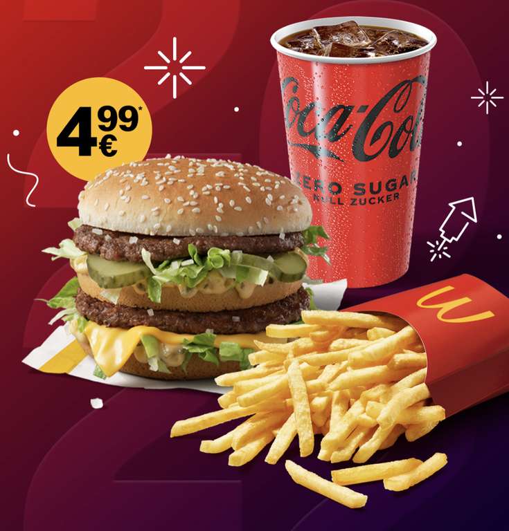 McMenü Small nach Wahl + 1 Paar Coke Neujahrsocken gratis [McDonalds]