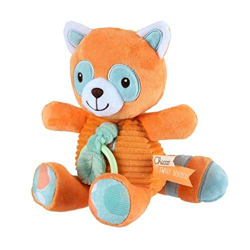 Chicco - Spieluhr Panda Rot, My Sweet Doudou, Kinderbett, aus weichem Velours, mit süßer Melodie, 0 Monate+