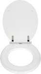 WENKO WC-Sitz Morra, Toilettensitz, durchgehendes Scharnier & Absenkautomatik, MDF, Fix-Clip Hygienebefestigung (Ebay/manomano/Amazon)