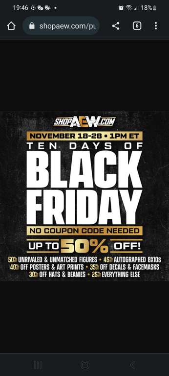 AEW Shop Black Friday