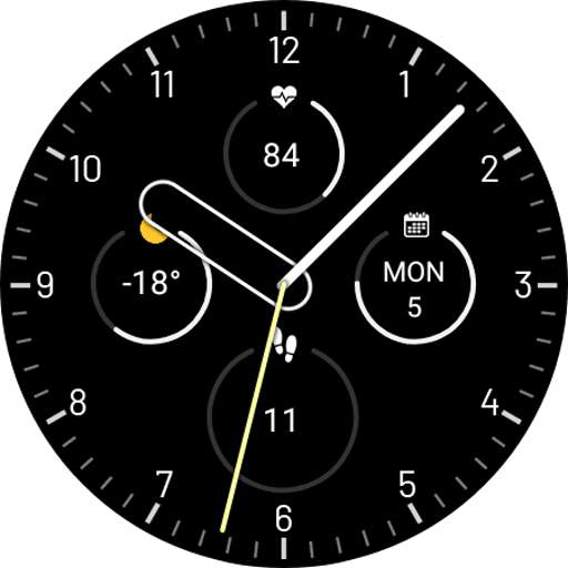 (Google Play Store) Pixel Minimal Watchface & 20 weitere Watchfaces von O'Watch (WearOS Watchface, analog)
