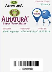 Alnatura Payback 100 Extrapunkte Coupon