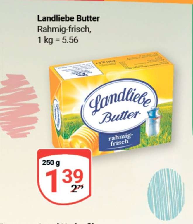 [Globus Braunschweig] Landliebe Butter 250g (Preise variieren nach Standort)