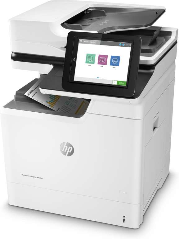 HP Color LaserJet Enterprise M681dh Farblaser-Multifunktionsgerät (Drucker, Scanner, Kopierer, 47 Seiten/Min. - USB 2.0, LAN) | Bestpreis