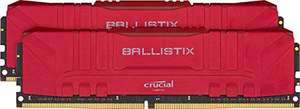 Crucial Ballistix BL2K16G36C16U4R 3600 MHz, DDR4, DRAM, Desktop Gaming Speicher Kit, 32GB (16GB x2), CL16, Rot