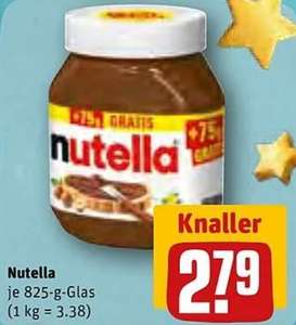 [REWE] Nutella 825g für 2,79€ (Kilo = 3,38€)