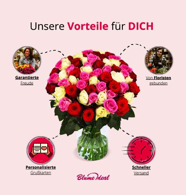 40 Rosen im Blumenstrauß "Sweet Wonderland" (40cm) für 26,98€ inkl. Versand (statt 40€)