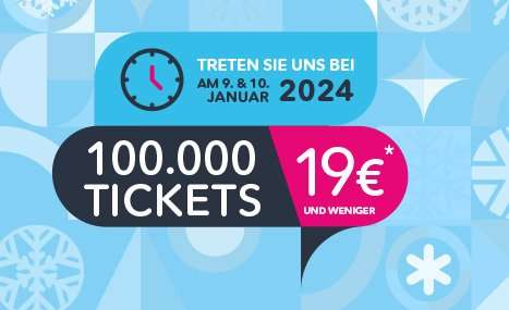 100.000 Zug-Tickets in Frankreich für 19 Euro, für 48 Stunden, für Reisen vom 10. Januar bis 8. Februar 2024 (SNCF OUIGO, Bahn, Paris)