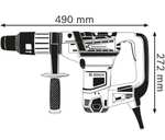 Bosch Professional Bohrhammer GBH 5-40 D (SDS Plus, inkl. Zusatzhandgriff, Fetttube, Maschinentuch, im Koffer) PRIME
