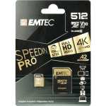 [CB] Emtec SpeedIN PRO 512Gb Micro SD Speicherkarte, UHS-I U3, V30, A2, Class 10