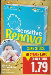 [E-Center Minden-Hannover] 30er Packung Renova Taschentücher Sensitive Pure