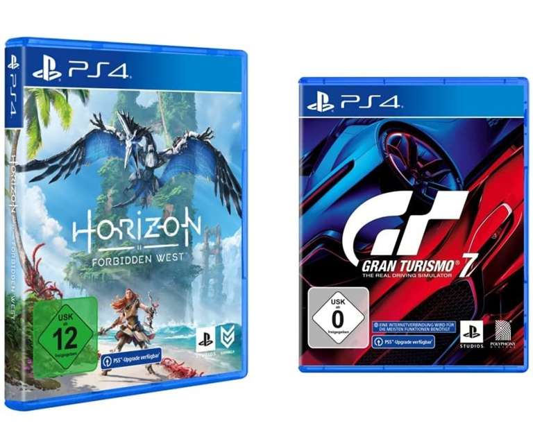 WIEDER DA: Horizon: Forbidden West oder Gran Turismo 7 [PS4 Version, Horizon inkl. PS5 Upgrade] bei Spielegrotte.de für je 35,49€