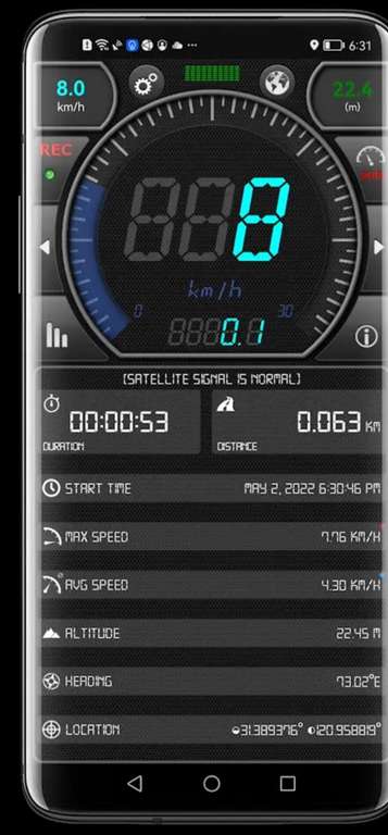 GPS Speed Pro (Google Play Store)
